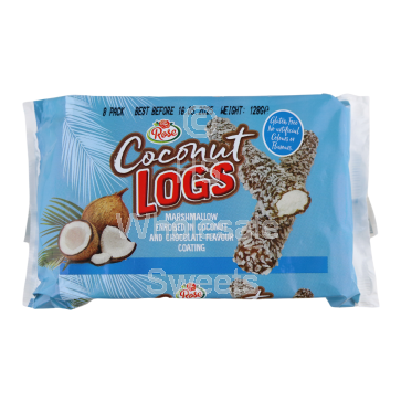 Rose Coconut Logs 24x8 Pack