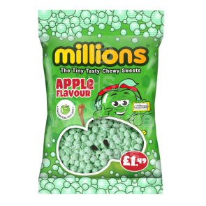 Millions Apple Flavour 100g Bags PMP £1.49 12 COUNT