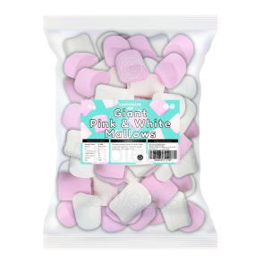 Candycrave Giant Pink & White Mallows 1kg