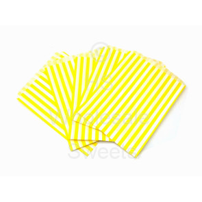 Yellow Candy Stripe Bags 7 X 9 Inch 1000 Pieces